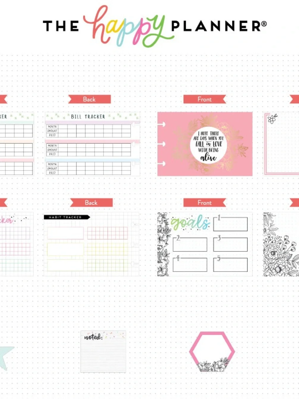 The Happy Planner Journaling 320 Pc Sticky Note Set Cardstock Accessory Pack